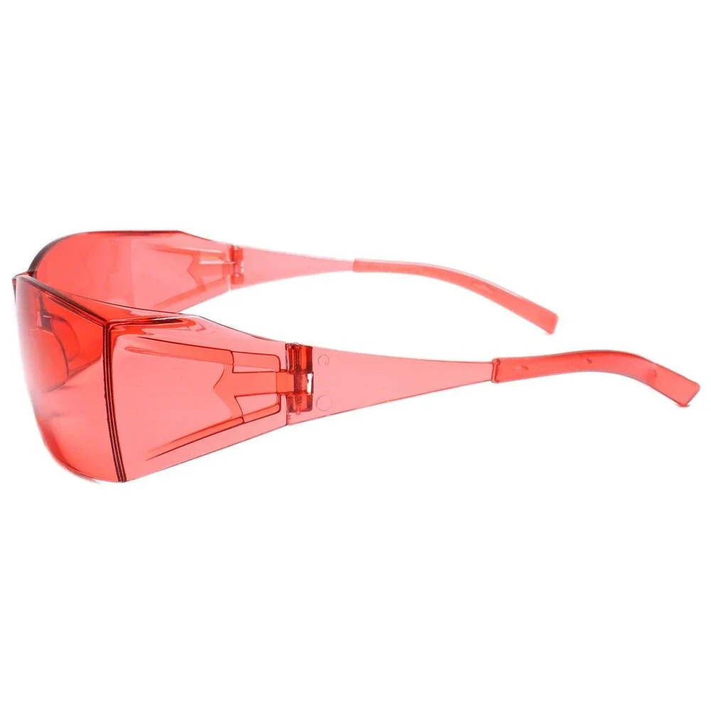 Wrap Around Futuristic Motorcycle Riding Biker Extreme Sports Red Sunglasses